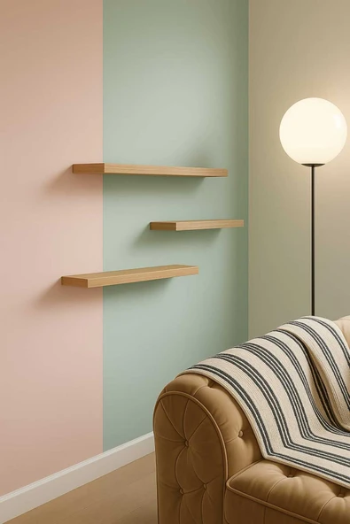 yankı-byeg 60 Cm 40 Cm 30 Cm 3lü Safir Meşe Mdf Uçan Duvar Rafı Gizli Bağlantı Kitaplık ürün görseli