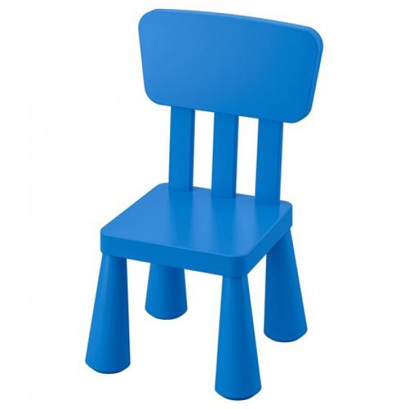 Çocuk Tabure-Sandalyesi Mavi Renk IKEA Çocuk Sandalye-Oturak Masa Oyun Sandalyesi Polipropilen Plastik