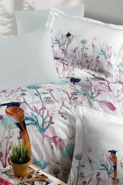 Dijital Saten Çift Kişilik Nevresim Takımı Velvet - Resim 2