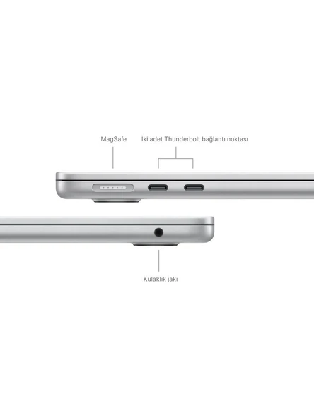 Apple MacBook Air M3 24GB 512GB SSD macOS 13" Taşınabilir Bilgisayar Gümüş MC8N4TU/A - 4