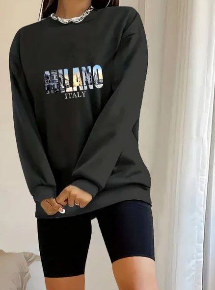 Kadın Uzun Kollu Bisiklet Yaka Desenli Viskon Iki Iplik Bluz ürün görseli