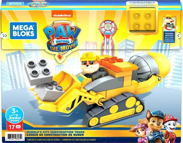 Mattel Mega Bloks Paw Patrol Rubble'ın Inşaat Kamyonu GYW91 - 3