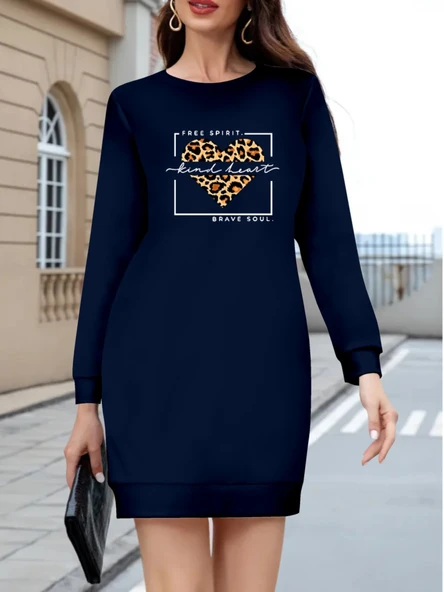 Kadın Uzun Kollu Bisiklet Yaka Desenli Viskon Iki Iplik Bluz - Resim 3