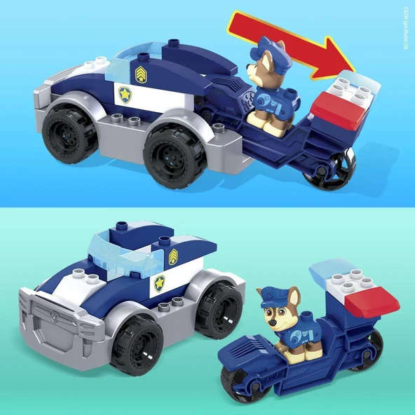 Mattel Mega Bloks Paw Patrol Chase'in Polis Aracı GYJ00 - 4