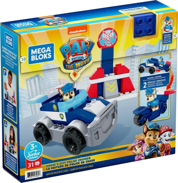 Mattel Mega Bloks Paw Patrol Chase'in Polis Aracı GYJ00 - 6