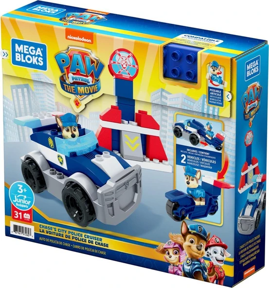 Mattel Mega Bloks Paw Patrol Chase'in Polis Aracı GYJ00 - 7