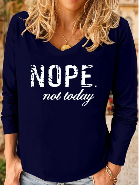 Kadın Uzun Kollu V Yakalı Viskon Iki Iplik Bluz - Resim 3