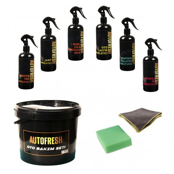 AutoFresh 9lu Fırsat Araç Bakım Seti Kampanyalı Oto Bakım Temizlik Seti - 2