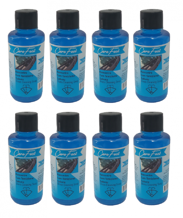 CAREFECT KONSANTRE OTO CAM TEMİZLEME SABUNU ARAÇ CAM SİLECEK SUYU 50 ML X 8 ADET