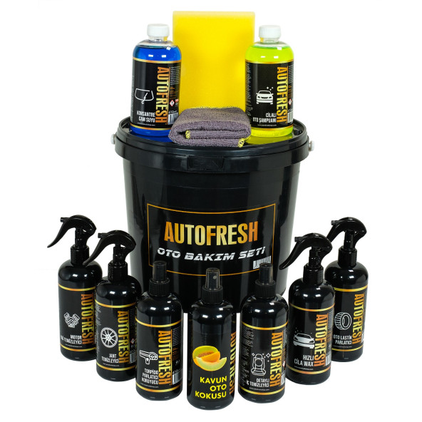 AutoFresh 12li Efsane Araç Bakım Seti Fırsat Full Oto Bakım Temizlik Seti