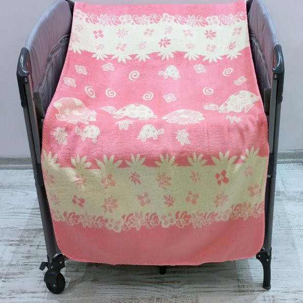 Pamuklu Bebek Battaniyesi Çiçekli Model - 2