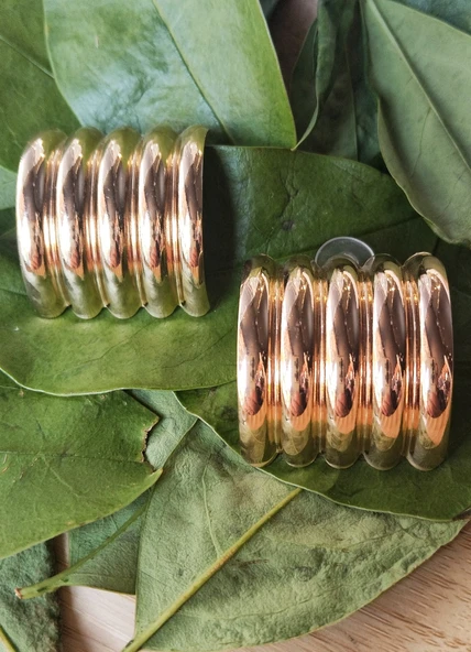 Monalisa Home Gold Lüks Gösterişli Figürlü Büyük Küpe