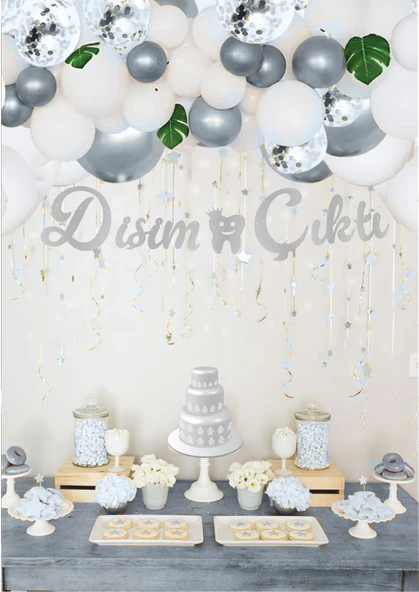 Dişim Çıktı Gümüş Kaligrafi Banner ürün görseli 1