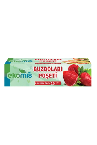 Ekomis 20x30 Büyük Boy 15'li Buzdolabı Poşeti 1 Adet