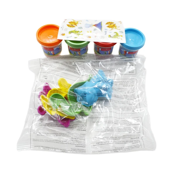 Faber-Castell Dino 4x56 gr Oyun Hamuru ve 3D Kalıp Oyun Hamuru Seti - Resim 2