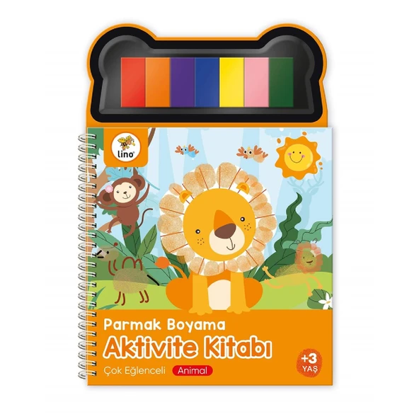Lino Parmak Boyama Ve 7 Li Parmak Boya Paleti Aktivite Kitabı Hayvanlar (LP-600) ürün görseli