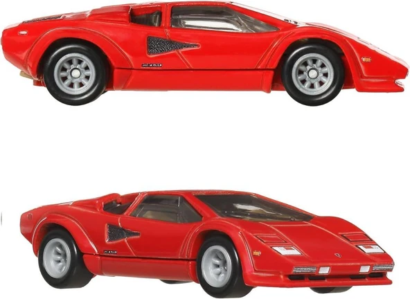 1:64 Hot Wheels Premium Car Culture 2'li Paket LAMBORGHINI COUNTACH LP5000 QV  & LANCIA STRATOS ZERO HBL96 - JBL02 - 3
