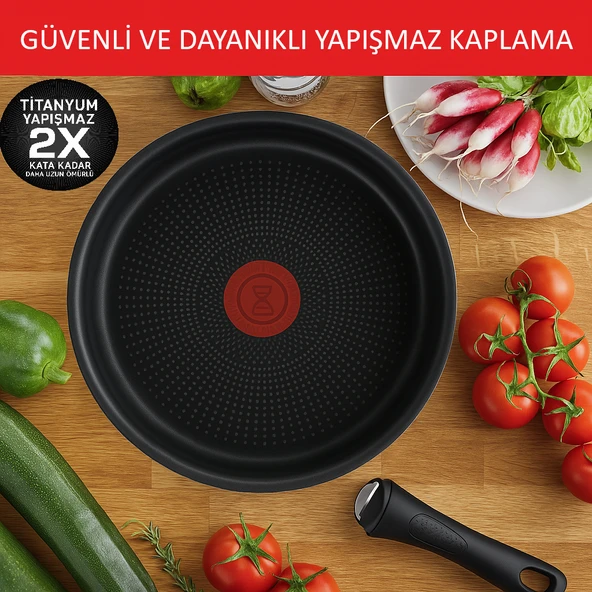 TEFAL Ingenio Emotion 2X Titanyum 13 Parça Tava Seti - Paslanmaz Çelik L897SD74 - 7
