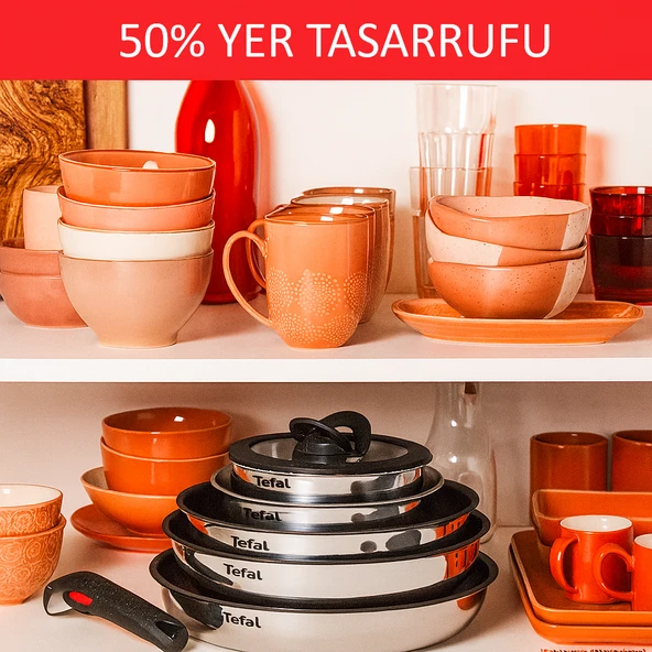 TEFAL Ingenio Emotion 2X Titanyum 13 Parça Tava Seti - Paslanmaz Çelik L897SD74 - 4