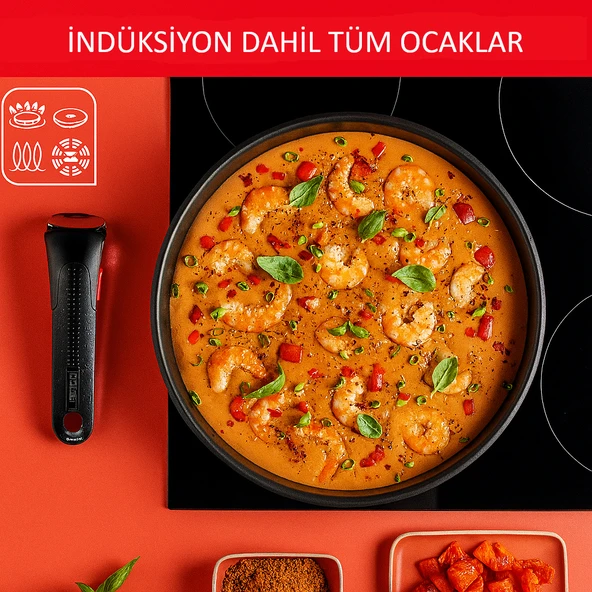 TEFAL Ingenio Emotion 2X Titanyum 13 Parça Tava Seti - Paslanmaz Çelik L897SD74 - 8