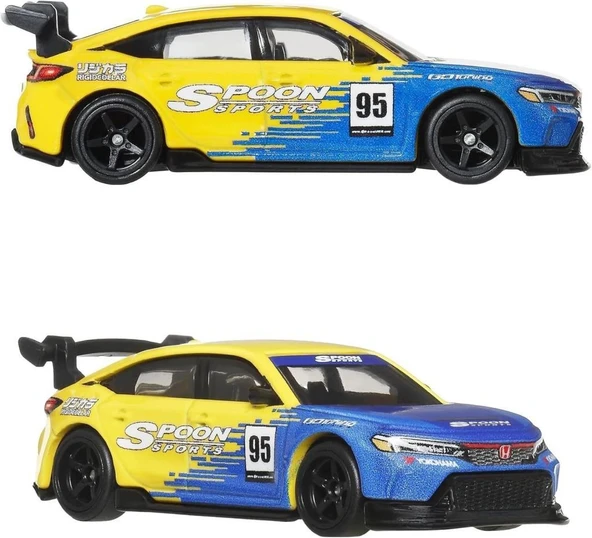 1:64 Hot Wheels Premium Car Culture 2'li Paket 99 HONDA CIVIC TYPE R (EK9)  & HONDA CIVIC TYPE R HBL96 - JBL00 - 2