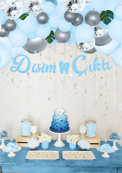 Dişim Çıktı Mavi Kaligrafi Banner ürün görseli 1