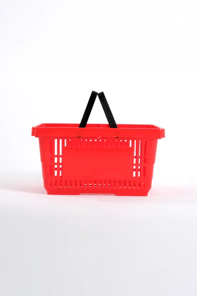 Plastik Market El Sepeti 22 L Kırmızı - 1