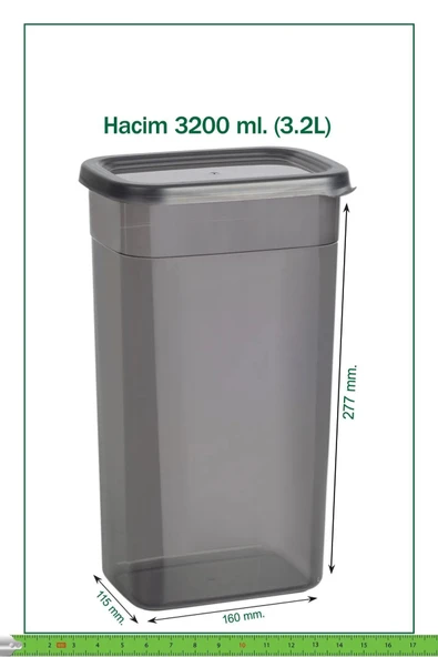 SAKLAMA KABI DİKDÖRTGEN 3200 ML