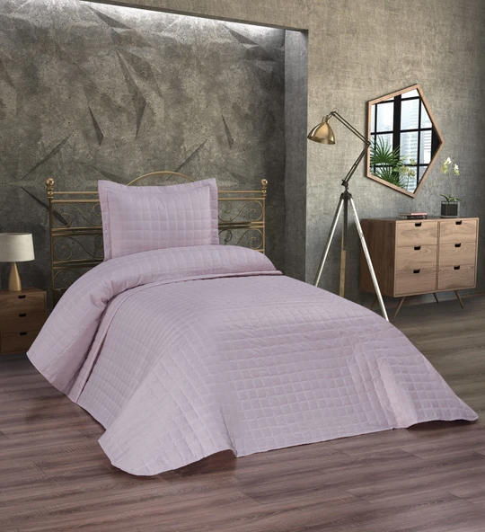 Yıldız Kapitoneli 2 Parça Tek Kişilik Yatak Örtüsü