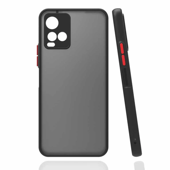 Vivo Y21s Uyumlu Kamera Korumalı Darbeye Karşı Dayanıklı Arkası Mat Silikon Kılıf