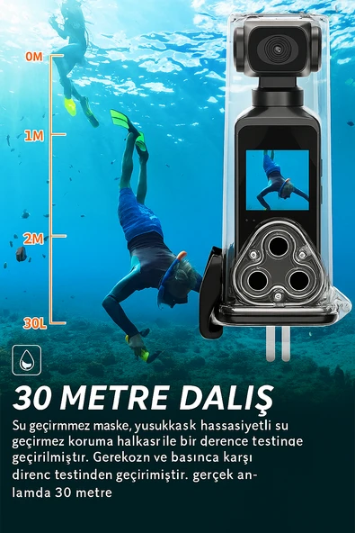 QASUL 4K HD 270 Derece Dönebilir 1.3in  Ekran  Su Geçirmez Kılıflı Kask Motosiklet Doğa Sporları - 7
