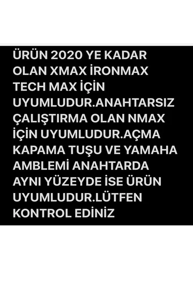Yamaha 2020 Ye Kadar Xmax 125 250 300 400 2024 E Kadar Nmax Uyumlu Anahtar Kılıfı Siyah/Kırmızı - Resim 3