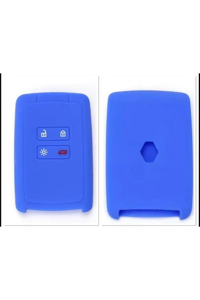 Clio 5 Megane 4 Kadjar Silikon Anahtar Koruma Kılıfı Mavi Renk (sadece Grup Uyumlu ürün görseli
