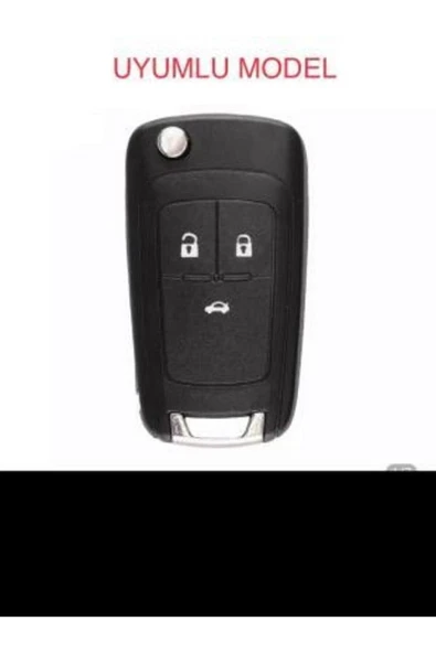 Astra Insignia Corsa 3 Tuş Silikon Anahtar Koruma Kılıfı Siyah Renk - Resim 2