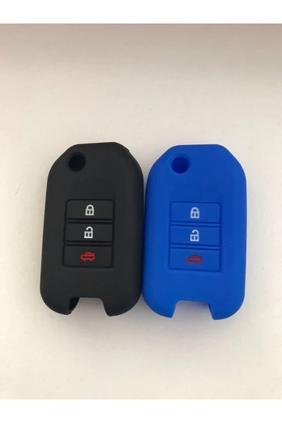 2 Adet Civic Fc5 Crv Hrv Uyumlu Sustalı Silikon Anahtar Kılıfı Mavi Ve Siyah Renk ürün görseli