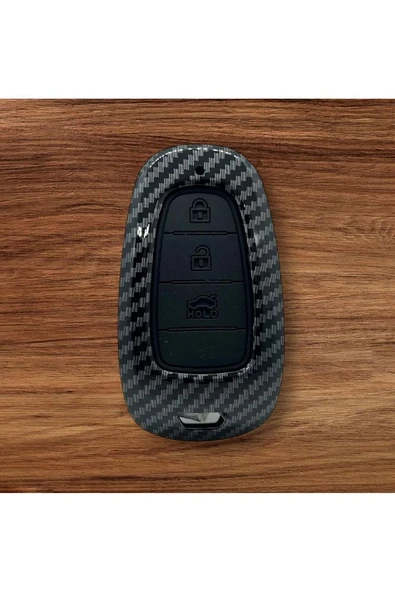 Hyundai Yeni Tucson Santa Fe Karbon Anahtar Koruma Kılıfı 2.resime Bakınız ürün görseli
