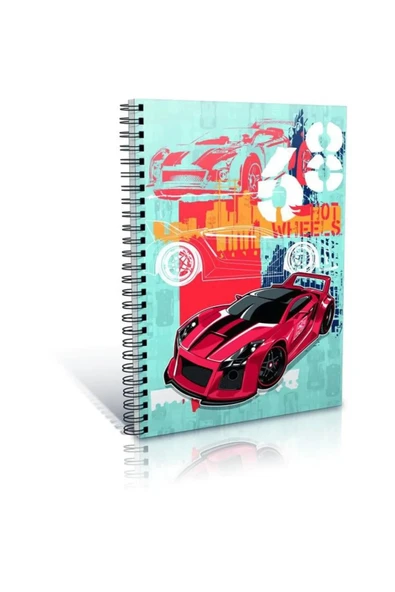 Gıpta Hot Wheels Spiralli A6 80 Yp. Karton Kapak Çizgili Not Defteri (5395) ürün görseli