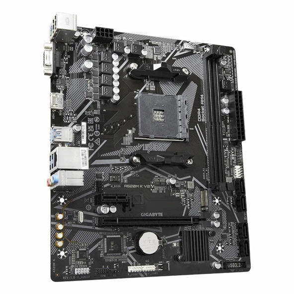 Gigabyte A520M K V2 DDR4 (5100MHz)OC M.2 VGA/HDMI PCIe 3.0 AM4 mATX Anakart - Resim 3