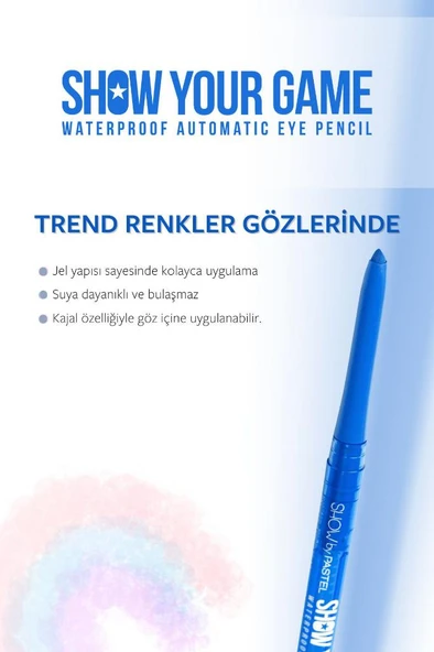Show by Pastel Show Your Game Waterproof Gel Eye Pencil - Jel Göz Kalemi 410 - Resim 5