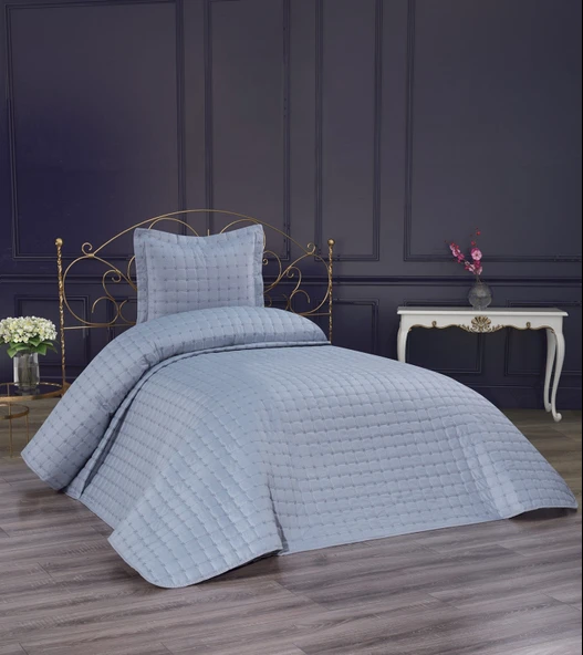 Yıldız Kapitoneli 2 Parça Tek Kişilik Yatak Örtüsü - 3