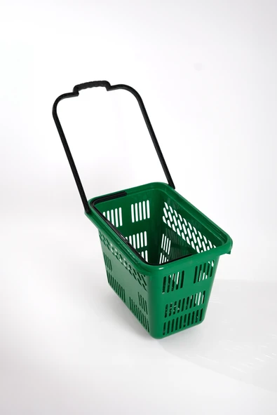 Tekerlekli Market Sepeti (Tekerlekli Alışveriş Sepeti) 54 L Yeşil - 3