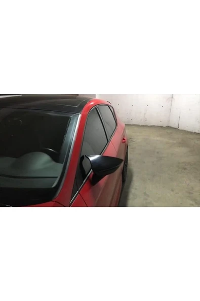 Seat Leon Mk3 Ve Mk3.5 Uyumlu Yarasa Batman Siyah Parlak Ayna Kapağı Yapıştırmalı - Resim 5