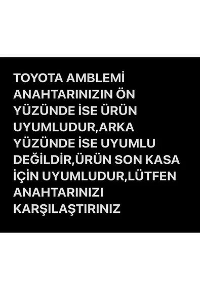 Toyota Yeni Kasa Chr C-hr Camry Corolla Cross Yaris Cross Prius Rav4 Anahtar Kılıfı 2.Resime Bakınız - Resim 3
