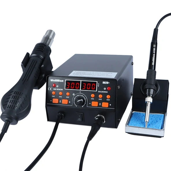 WellHise 902D+ Isı Ayarlı Sıcak Hava Üflemeli Havya İstasyonu - 2