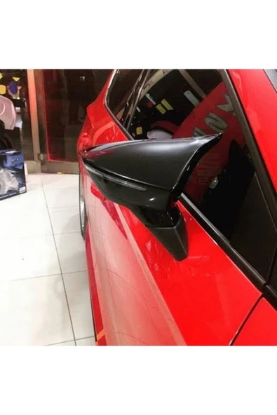 Seat Leon Mk3 Ve Mk3.5 Uyumlu Yarasa Batman Siyah Parlak Ayna Kapağı Yapıştırmalı ürün görseli