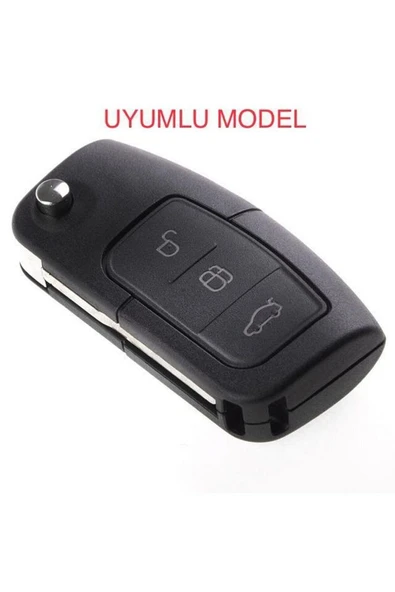 2 Adet Fiesta Focus B-max Kuga Uyumlu Silikon Anahtar Koruma Kılıfı Siyah Ve Mavi - Resim 2