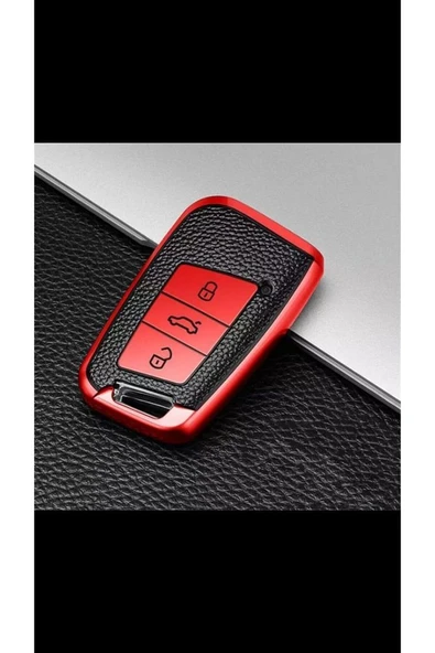 Passat B8 - Ateca Ve Süper B Lüx Kaliteli Anahtar Kabı Kırmızı Renk Anahtarsız Çaliştırma Modeli ürün görseli