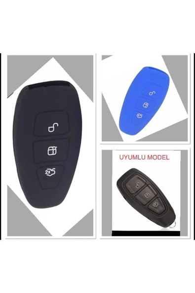 2 Adet Fiesta Kuga Focus C-max Silikon Anahtar Kılıf (sustasız) Mavi Ve Siyah Renkler ürün görseli