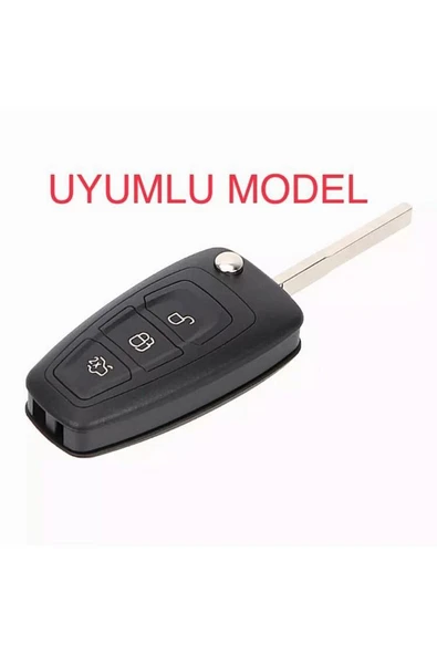 Fiesta Kuga Focus C-max Silikon Anahtar Koruma Kılıfı (Sustalı) Kırmızı Renk - Resim 2