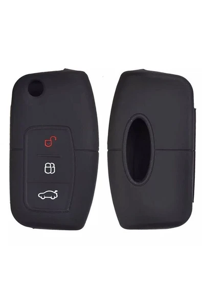 Fiesta Focus B-max Kuga Silikon Anahtar Koruma Kılıfı Siyah Renk - Resim 2